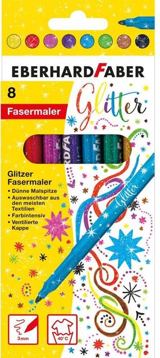 Actual product image EberhardFaber Fibre pen Glitter (8x)