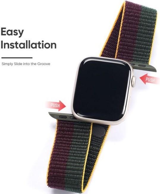 Actual product image Dux Ducis Sport Series Bracelet (42 mm, 44 mm, 45 mm, Nylon, Apple Watch Series 1, Apple Watch Series 2, Apple Watch Series 3, Apple Watch Series 4, Apple Watch Series 5, Apple Watch Series 6, Apple Watch Series 7, Apple Watch Series 8, Apple Watch Series 9, Apple Watch SE)