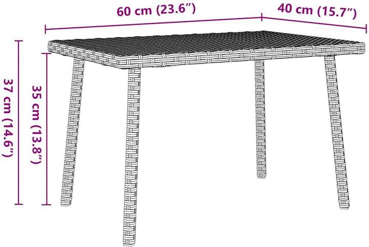 Image du produit vidaXL Garten-Couchtisch