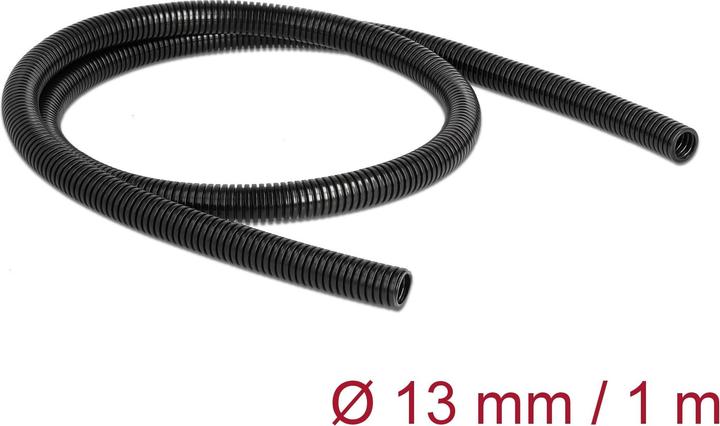 Produktbild Delock Kabelschutzschlauch 1 m x 13 mm schwarz (Kabelschlauch, 100 cm)