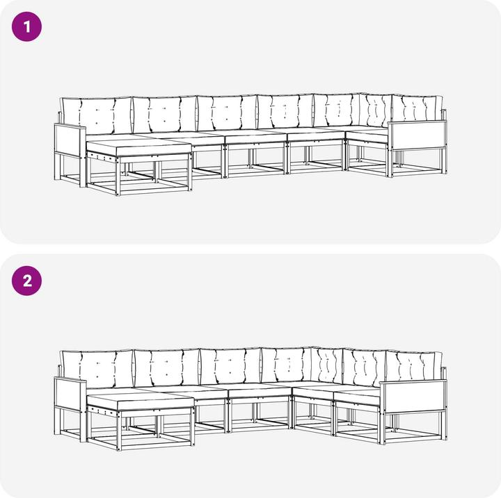 Produktbild vidaXL Outdoor-Sofa