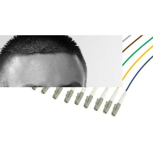 Ekivalan Lot de pigtails OM4 50/125 LC-UPC 900µm 12 couleurs 2m (2 m), Cavo di rete