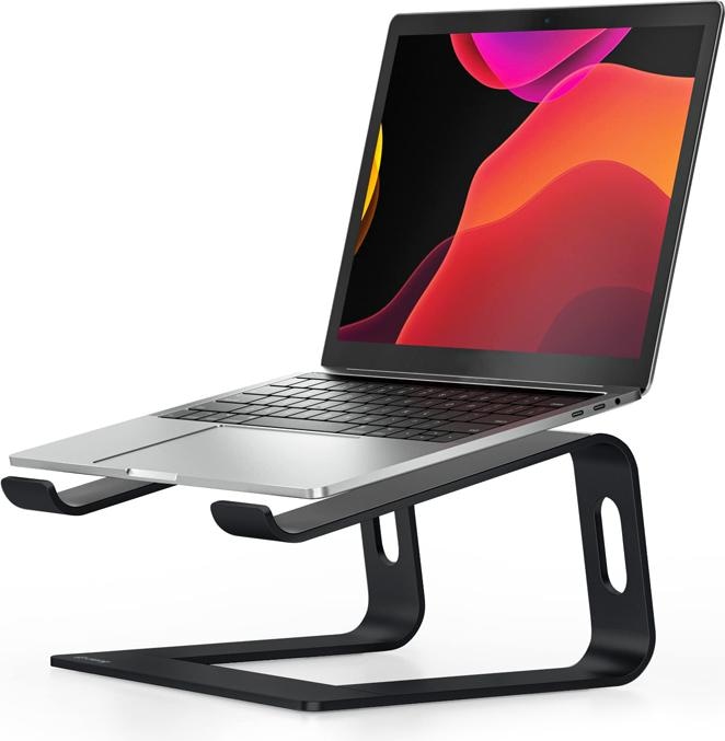 Image du produit Crong AluBench Laptop Stand - Support ergonomique pour ordinateur portable en aluminium (noir)
