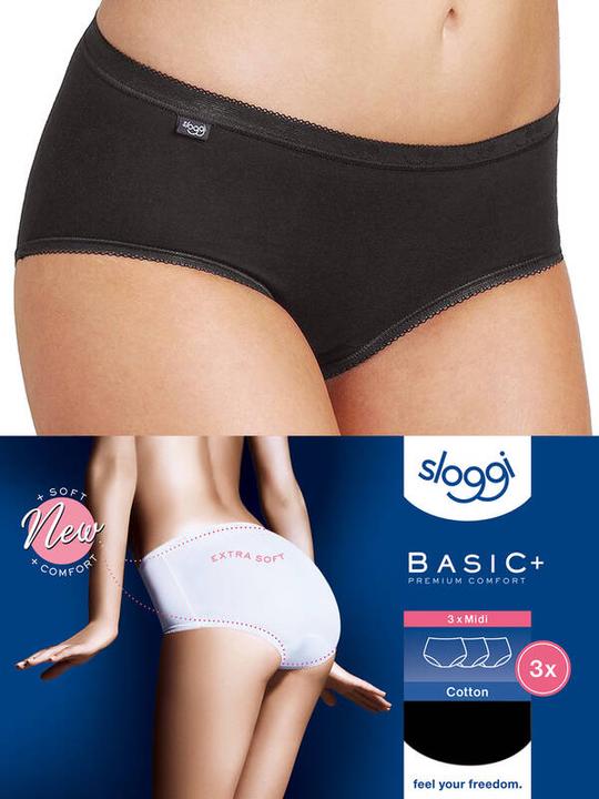 Produktbild Sloggi Basic+ Midi (36, 3er Pack)