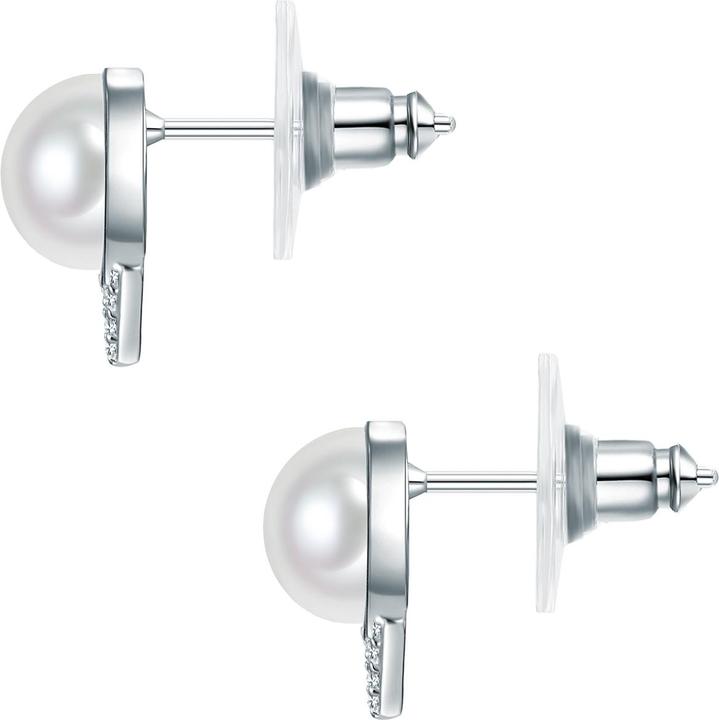 Produktbild Lulu & Jane Messing Zirkonia Muschelkernperle silber - 33048 (Messing)