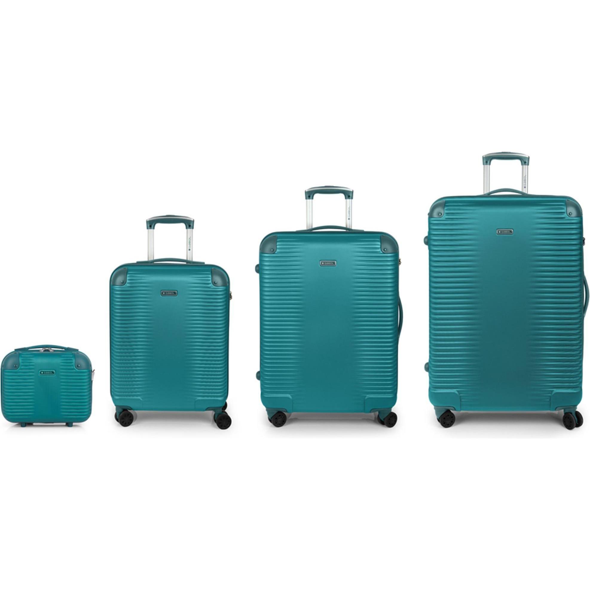 Gabol, Koffer, Balance XP 4 Rollen Kofferset 4-teilig, Türkis, (233 l, XL (ab 115l))