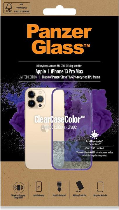 Produktbild PanzerGlass Clear Case Grape (Apple iPhone 13 Pro Max)