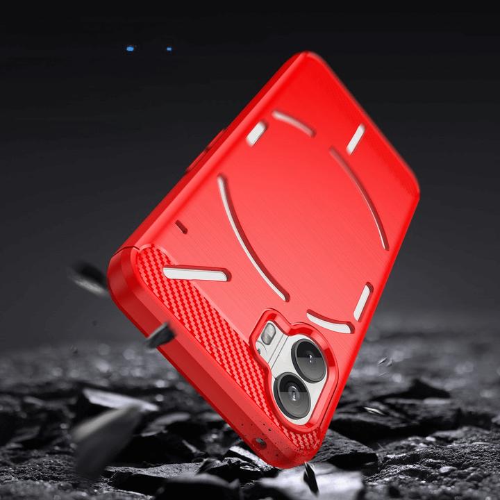 Actual product image Cover-Discount Nothing Phone (2) - Metal Carbon Look Case red (Nothing Phone (2))