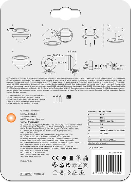 Actual product image Ledvance Nightlux Ceiling
