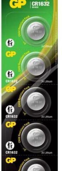 Produktbild GP Batteries CR1632 Batterie (5 Stk., CR1632, 140 mAh)