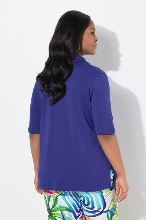 Image du produit Ulla Popken Polo à manches courtes en coton Pima. Ligne A et col polo (42, 44)
