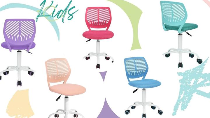 Actual product image FurnitureR Ergonomic Adjustable Height Swivel Chair (45 - 55 cm)