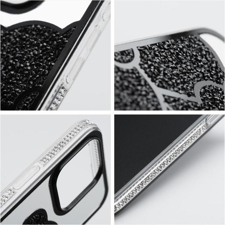 Actual product image OEM Back panel cover TEDDY BEAR Case for IPHONE 15 black (Apple iPhone 15)