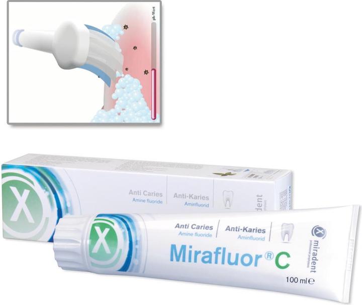 Produktbild Herba Miradent Mirafluor c Aminfluorid Zahncreme (100 ml)