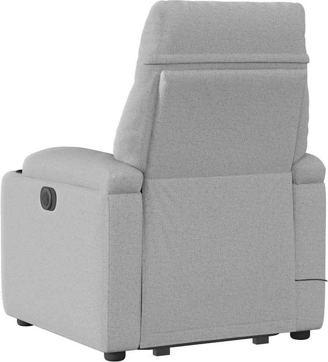 Immagine prodotto vidaXL Poltrona massaggiante con ausilio per la risalita in piedi in tessuto grigio Cloud