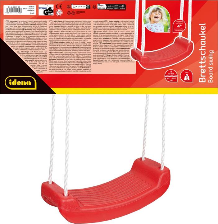 Actual product image Idena Board swing red 42x18cm TÜV and GS