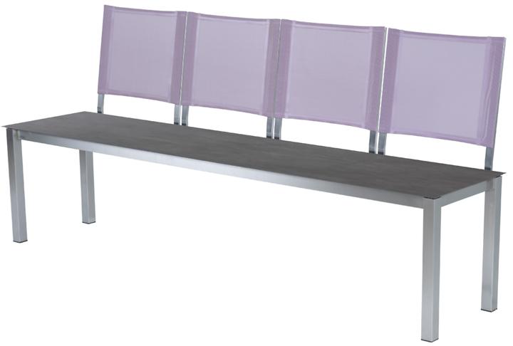 Edelstahl gebürstet, Lila, Zement Dunkel