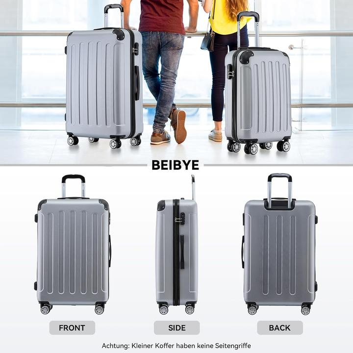 Immagine prodotto Beibye 3-teiliges Hartschalenkoffer-Set mit Zahlenschloss (110 l)