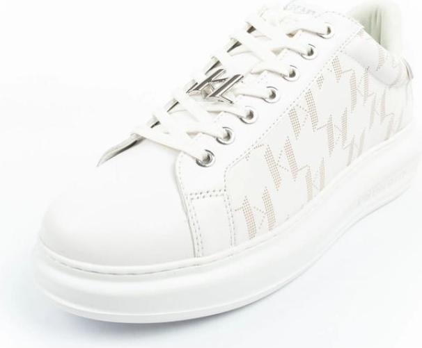 Karl Lagerfeld Kapri Herrenschuhe Sneakers Naturleder weiss (44)