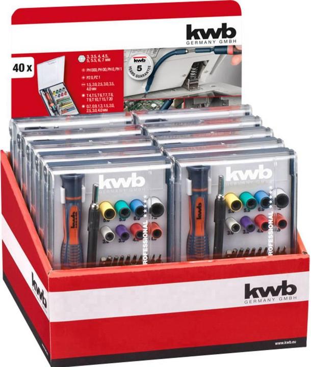 Actual product image kwb Bit Box 40-Piece Precision Mechanics (Hexagon socket TX)