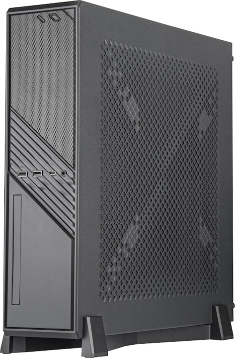Productafbeelding Silverstone SST-ML12B Milo Slim HTPC Slank & compact Mini-ITX Computerbehuizing (Mini-ITX)