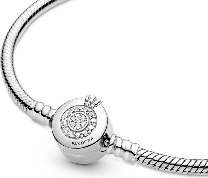 Immagine prodotto Pandora Bracciale con chiusura a corona a catena di serpente (0.84 cm, Argento)