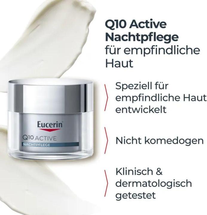 Actual product image Eucerin Q10 Active (50 ml, Night cream, Up to SPF 10)