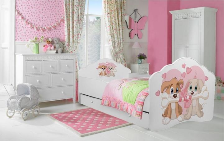 Actual product image ADRK Furniture Bed with mattress and drawer CASIMO TWO DOGS 160x80