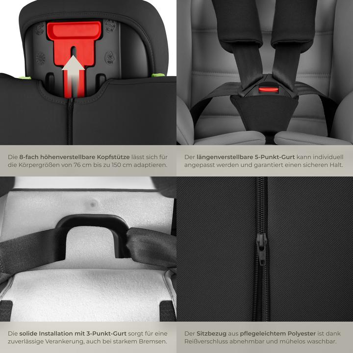 Immagine prodotto tectake Seggiolino auto Sophie con protezione dagli impatti laterali (Seggiolino per bambini, ECE R129/i-Size Standard)