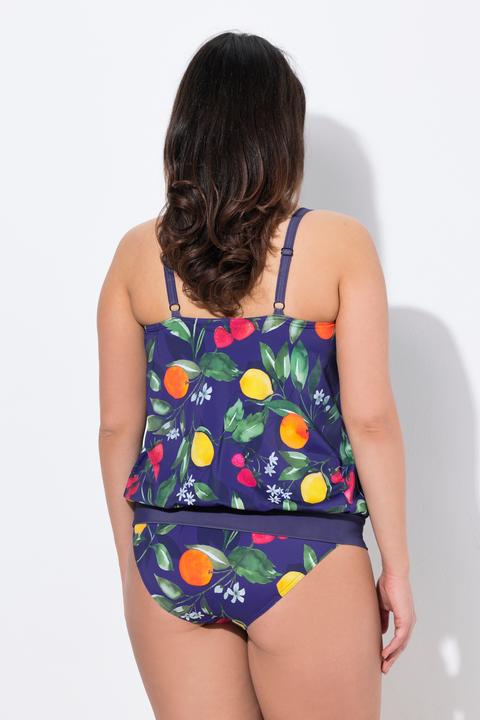 Actual product image Ulla Popken Fruit Print Elastic Hem Tankini Set (50)