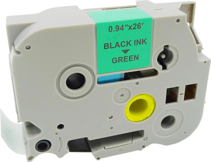 Actual product image MediaRange Script tape cassette black on green 8m x 24mm (2.40 cm, Black, Green)