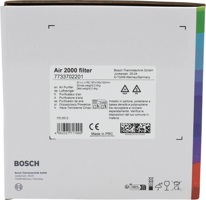 Produktbild Bosch Home Comfort Air 2000 Ersatzfilter (1x)
