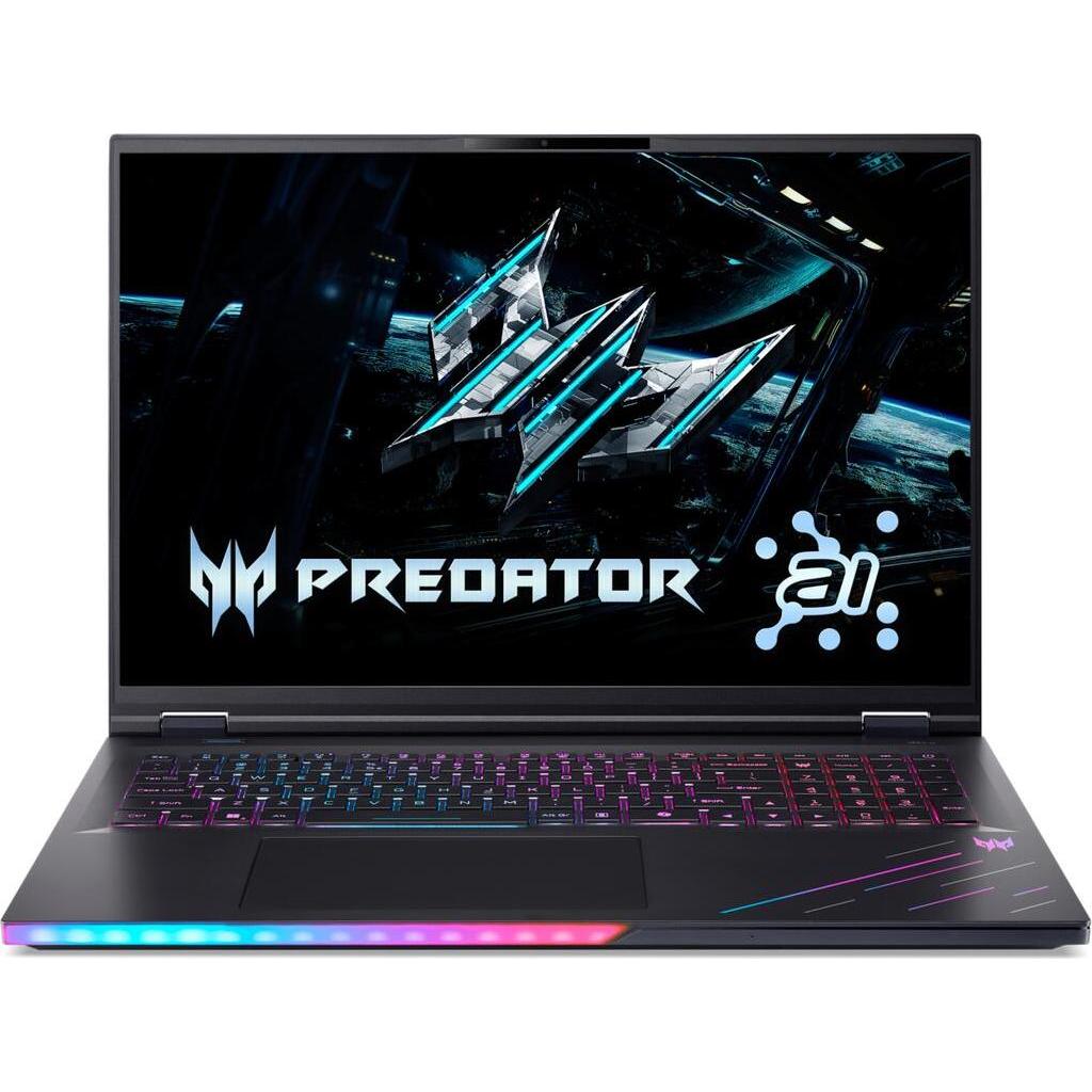 Acer Predator Helios 18 AI (18", 2000 GB, 32 GB, DE, Intel Core Ultra 9 275HX), Notebook, Schwarz