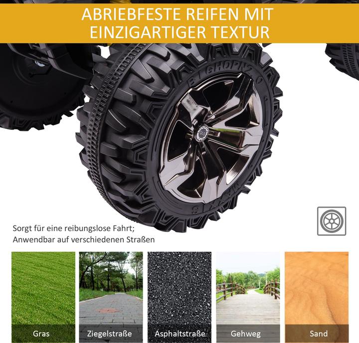 Image du produit Homcom Quad électrique ATV Véhicule pour enfants avec feux avant LED et MP3 USB (12 V)