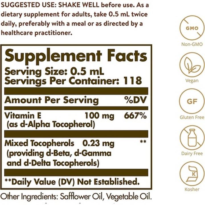 Image du produit Solgar VITA E OEL gouttes (1 pièce(s), Liquide, 121 g)