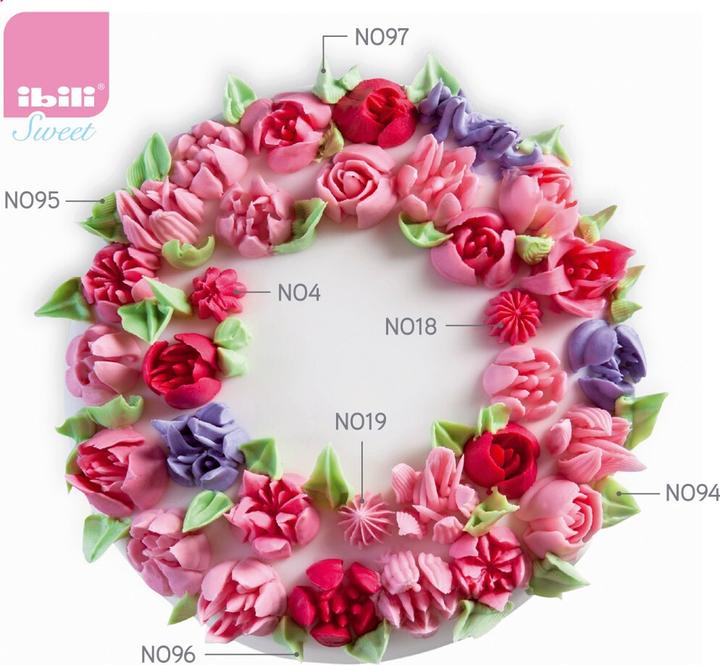 Image du produit Ibili Standard Spritztüllen - 12er Set Für Kuchen und Gebäckdekorationen (Poche à douille)