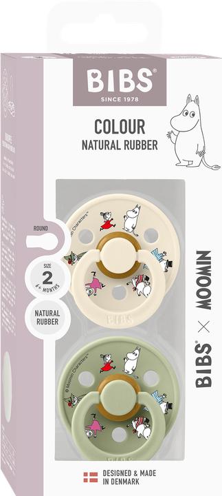 Productafbeelding Bibs - x Moomin Pacifier Colour Friends 2 Pack - Ivory - Size 2 (2x)