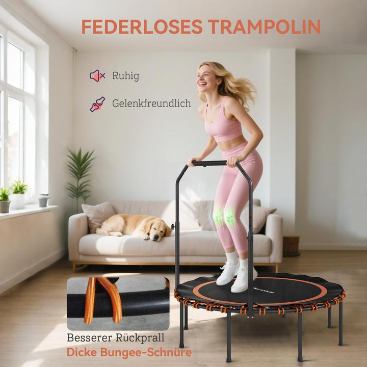 Immagine prodotto SportNow Fitness Trampolin Stahl, Kunststoff Schwarz+Orange (114 cm)
