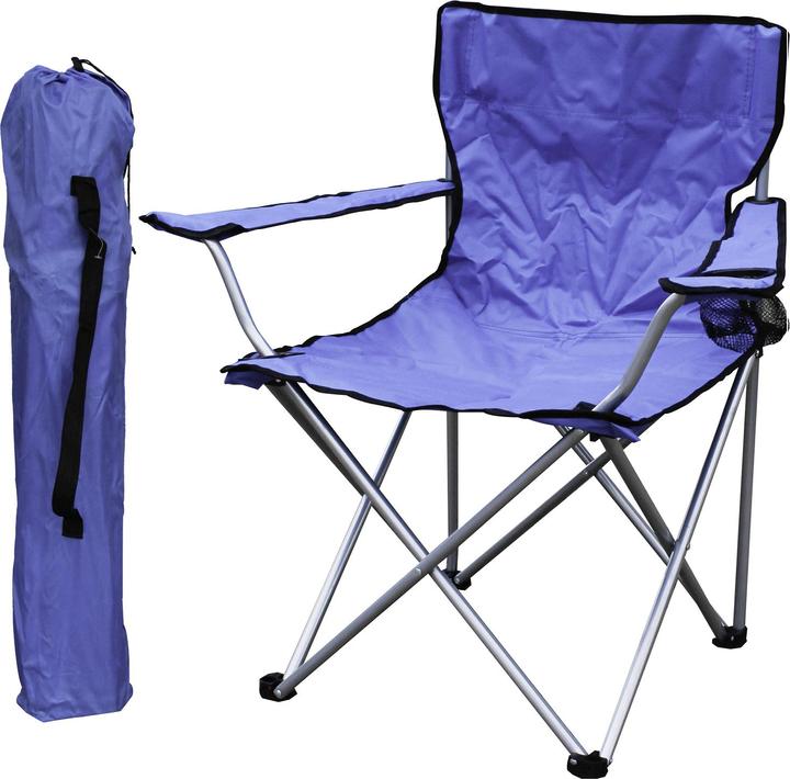 Inda-Exclusiv Anglersessel inkl. Getränkehalter und Tasche blau belastbar bis 120kg