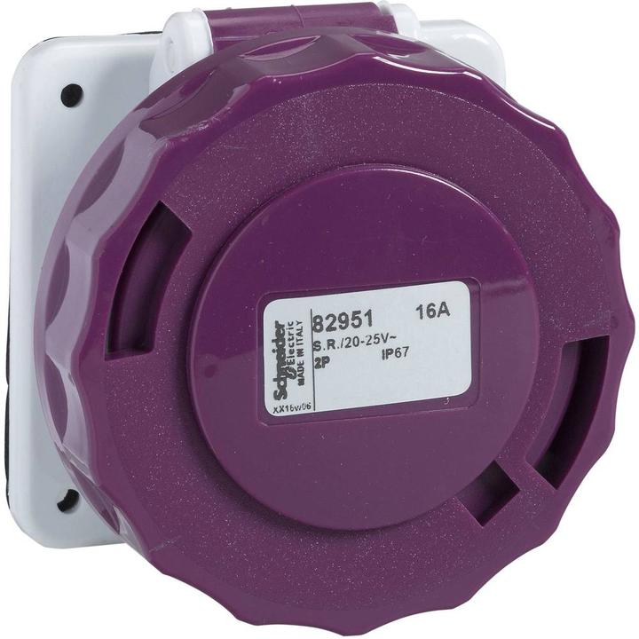 Actual product image Schneider Electric SE 82951 Surface-mounted socket outlet Ip67 16A 20-25V 2P