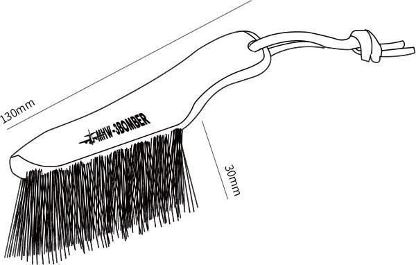 Actual product image MHW 3Bomber Knife shaped brush