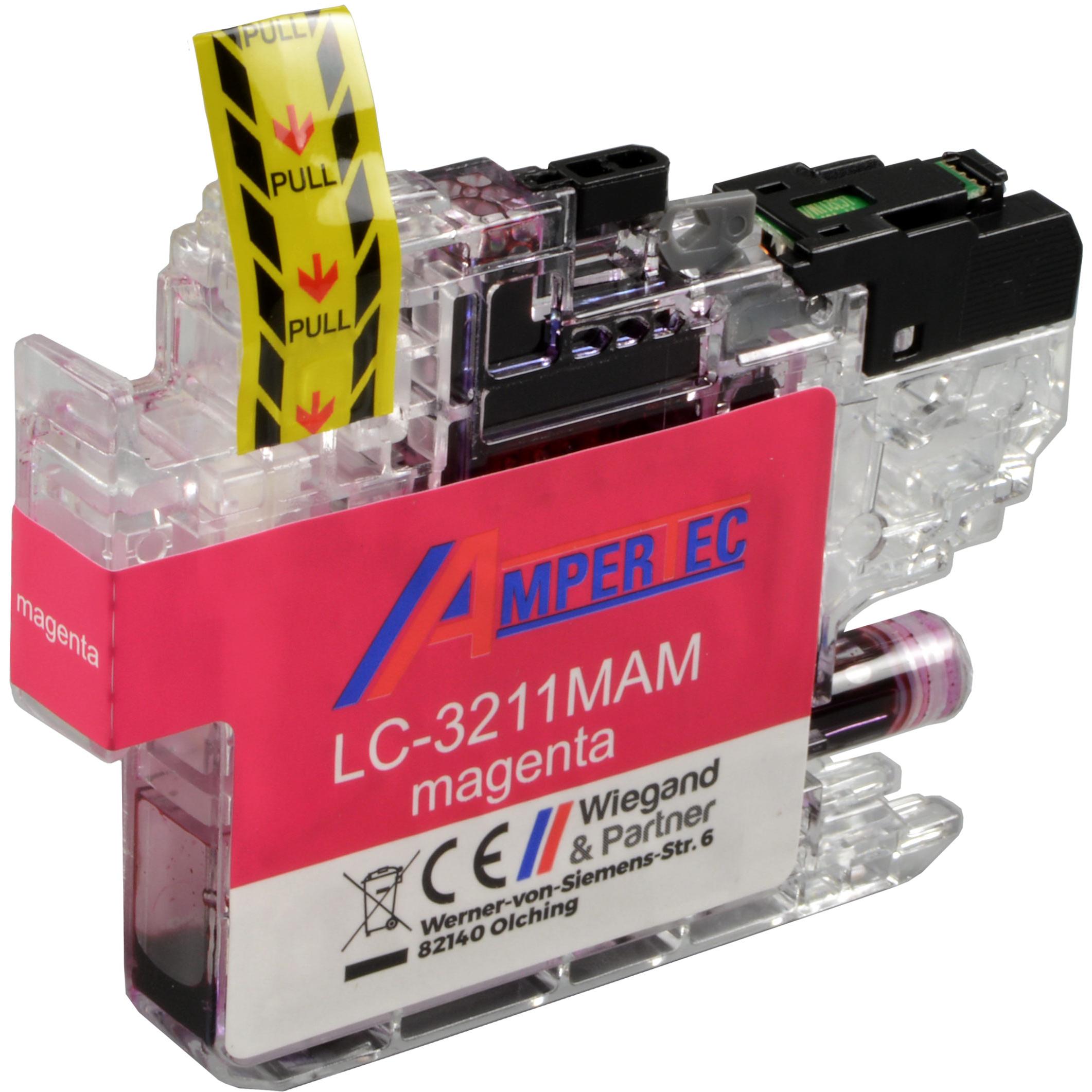 Ampertec, Druckerpatrone, Tinte kompatibel mit Brother LC-3211M magenta (M)