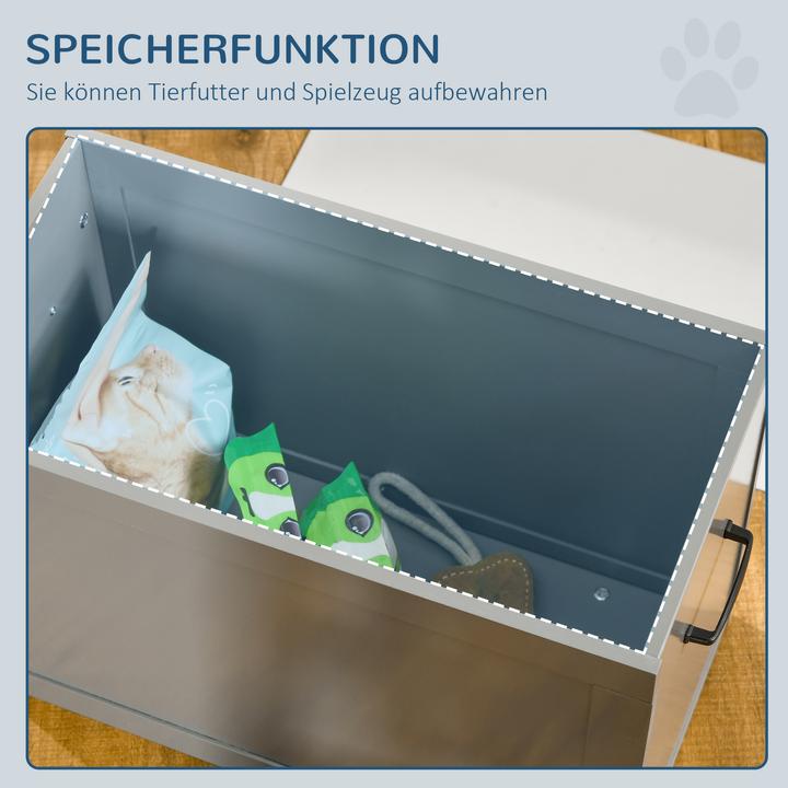 Produktbild PawHut Hundefutterstation mit abnehmbaren Näpfen und Stauraum
