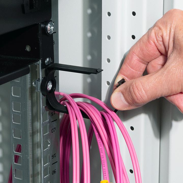 Immagine prodotto LogiLink Kabelführungsbügel für 19" Schränke, 44 x 70 mm, verschliessbar, 10 Stück