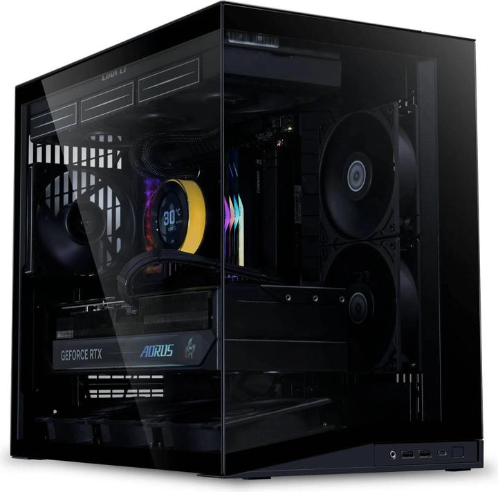 Produktbild Lian-Li PC-Gehäuse O11 Dynamic Mini V2 Flow Schwarz (mATX, ATX, Mini-ITX)