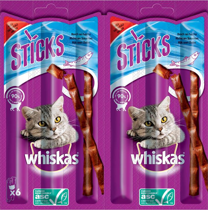 Whiskas Sticks Salmon (Adult, 6 pcs., 36 g)