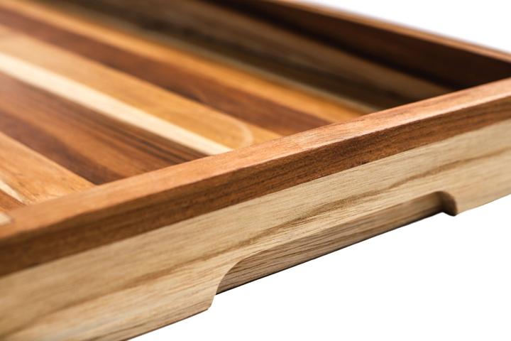 Produktbild TeakHaus Teak Serviertablett m. Haltegriff, Nesting, 51x30.5x5 cm