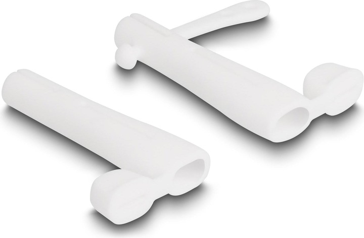 Actual product image Delock Dust cover for USB Type-C™ plug and Apple Lightning™ plug set 2 pieces white (0.05 m, USB 3.0)