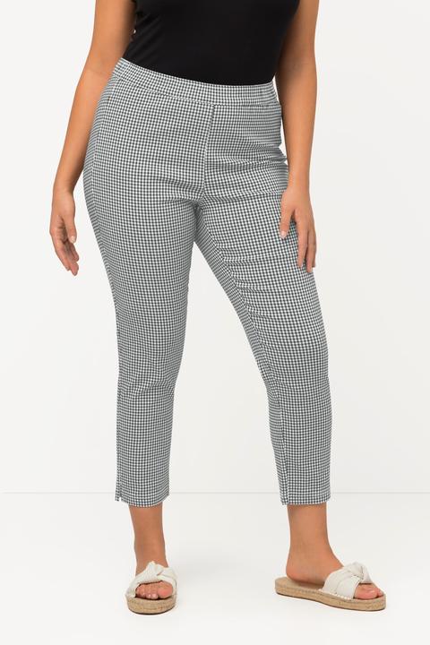 Produktbild Ulla Popken 7/8-Bengalinhose Sienna, Vichykaro, hochelastisch (56)