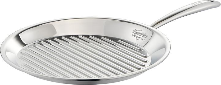 Lagostina Acc Lagofusion 09AG Grillpan Rond (28 cm, Grillpan, Roestvrij staal)